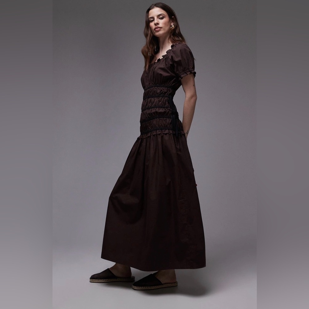 Topshop - Shirred Bodice Maxi Dress